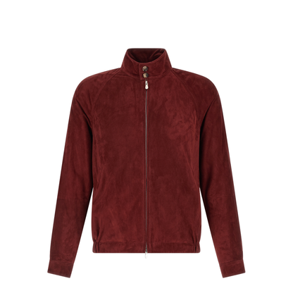 Stand-Collar Suede Jacket