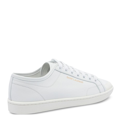 Gym Sneakers in Smooth Leather in White