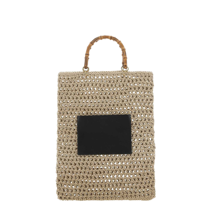 Beige Rope Medium Shopping Bag