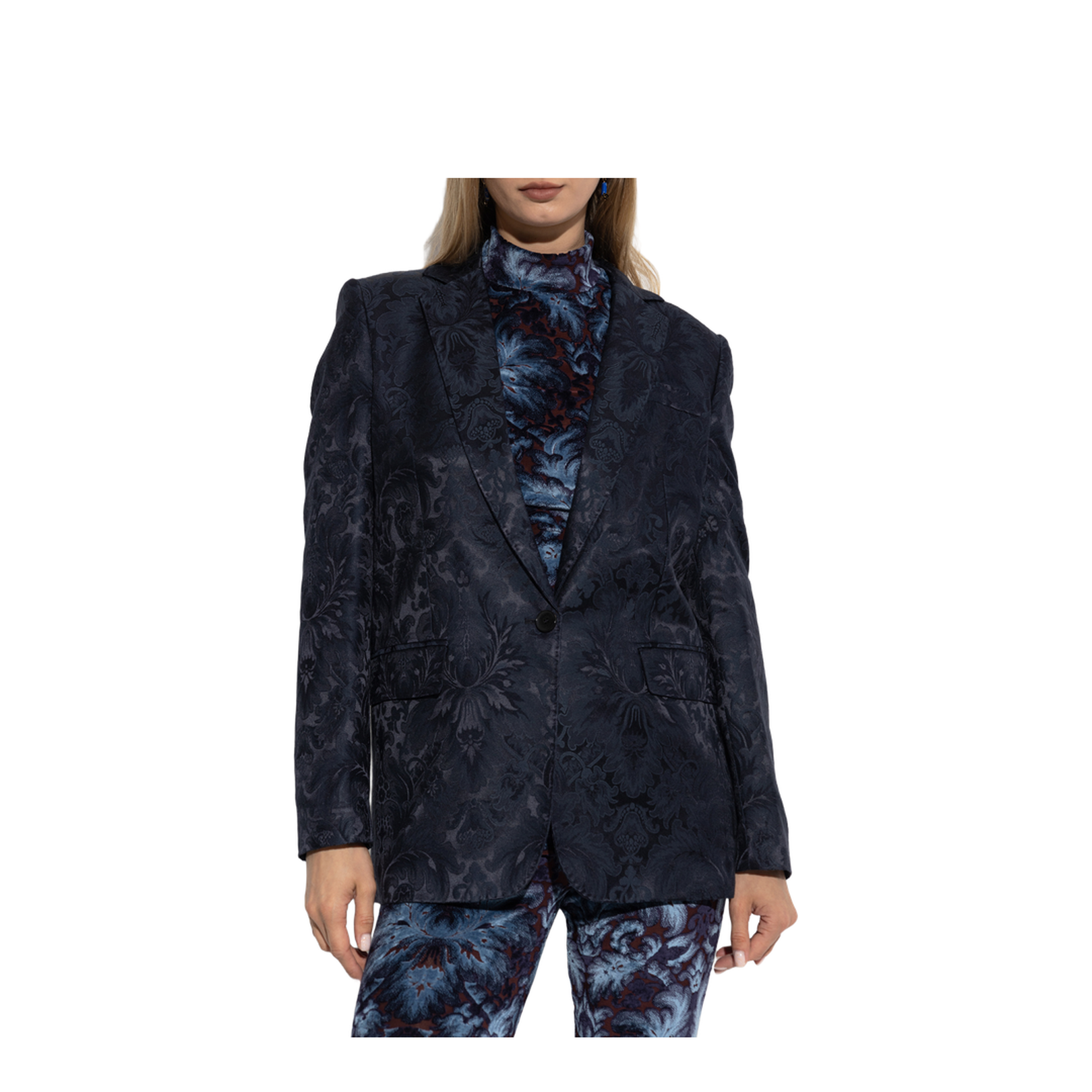 Silk-Blend Jacquard Jacket