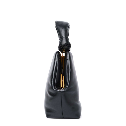 Goji Square Black Leather Small Bag