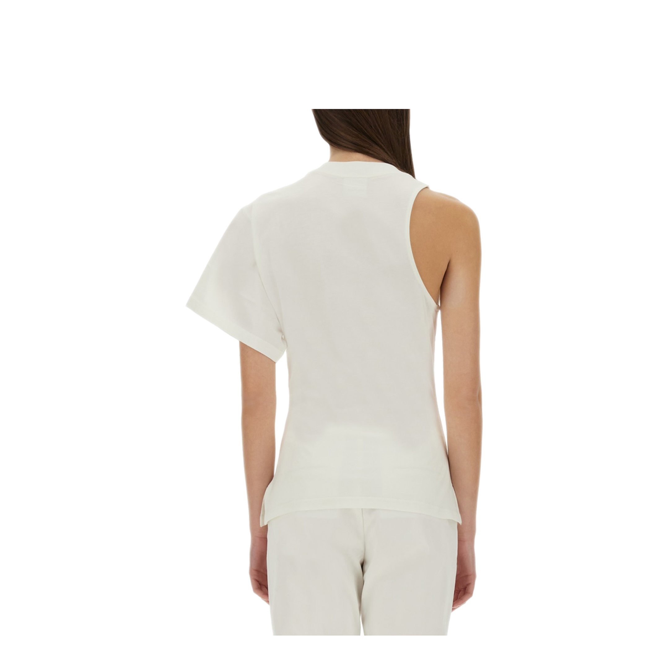MAYFEYR - Courreges - One Shoulder T Shirt In Scuba - 225JTS201JS01070001