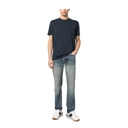 Light Blue Cotton Blend Jeans