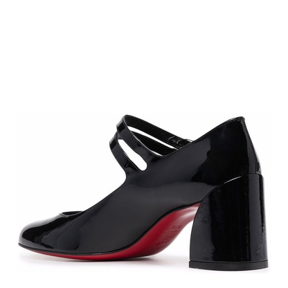 Double Buckle Fastening Block Heel
