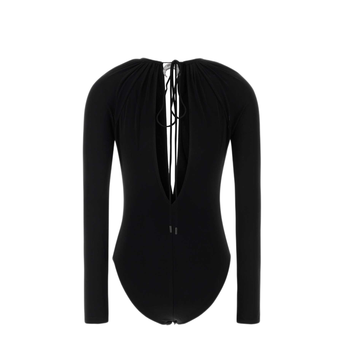 Draped Jersey Ls Crewneck Top