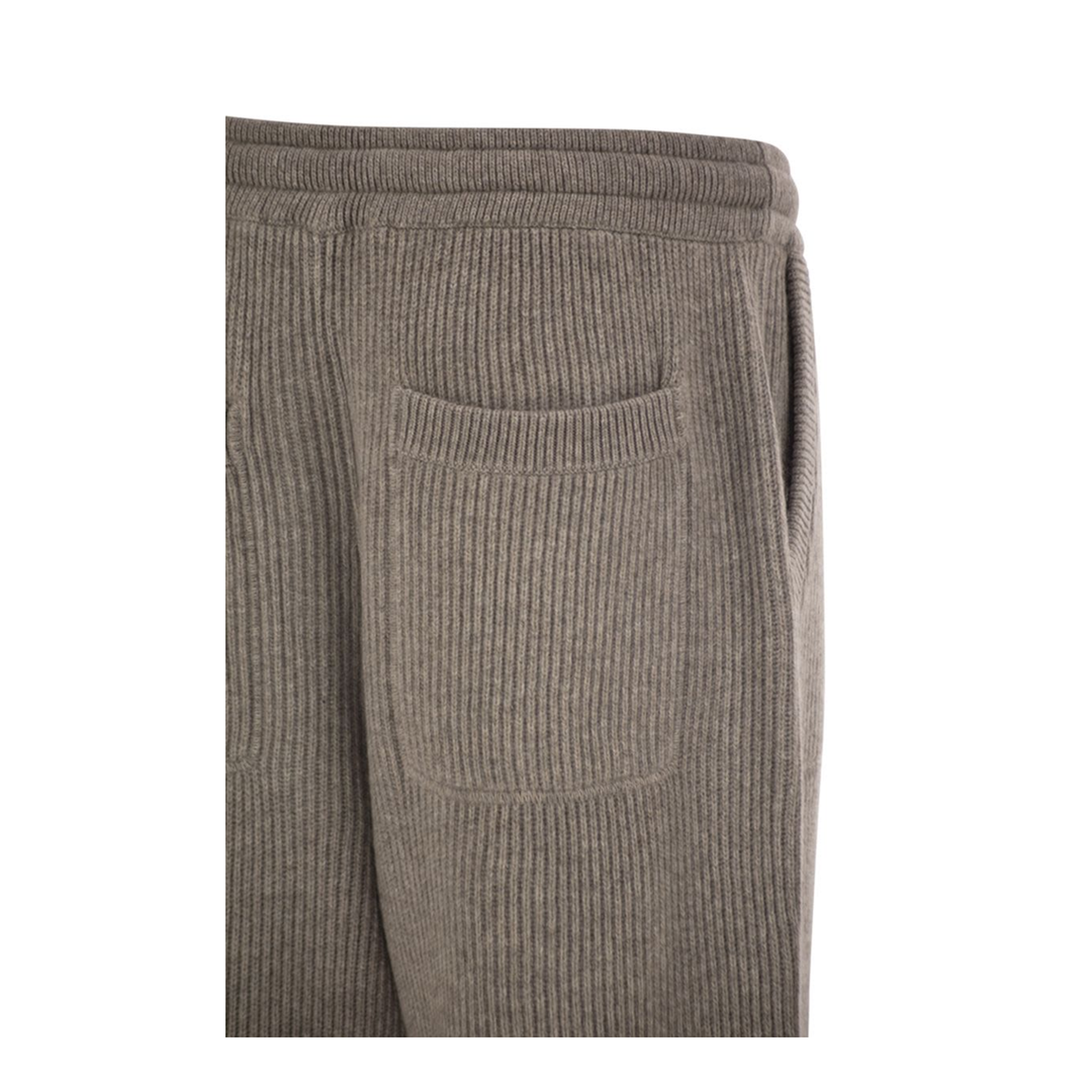 MAYFEYR - Brunello Cucinelli - Cashmere Rib Knit Joggers With Drawstring - M22704849GC9756