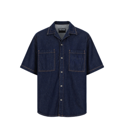 MAYFEYR - VERSACE JEANS COUTURE - Denim Shirt With Logo - 80GAL21ADW127L54914