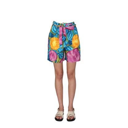 Multicolor Print Bermuda