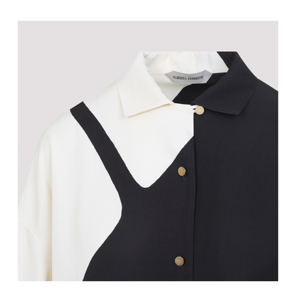 MAYFEYR - ALBERTA FERRETTI - Black Twill Shirt - A022201511555