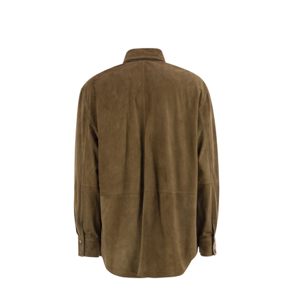 Women's Suede Shirt with Jewellery