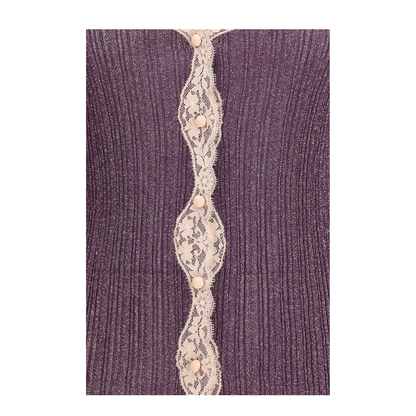 MAYFEYR - Valentino - Lurex Knit Cardigan With Lace - 8B0KA15KA8T