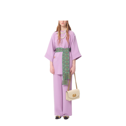 Silk Wide-Leg Trousers