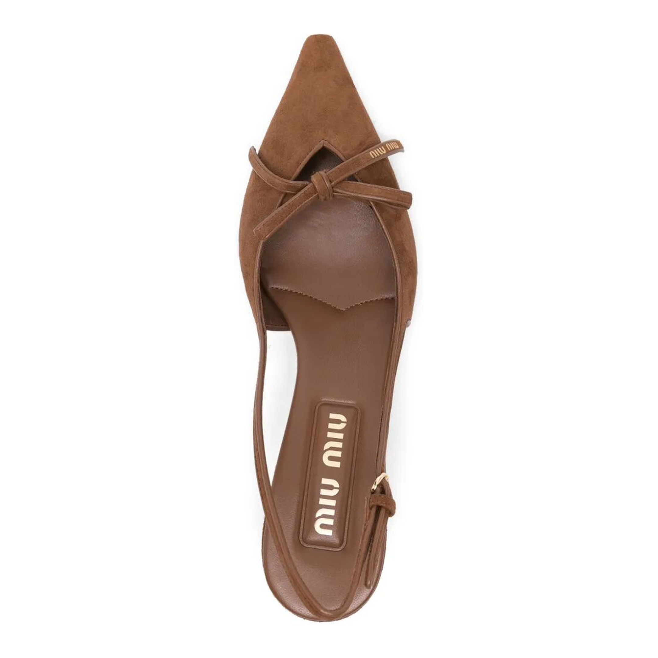 MAYFEYR - MIUMIU - Suede Slingback Pumps With Bow - 5I474EF055008F0316