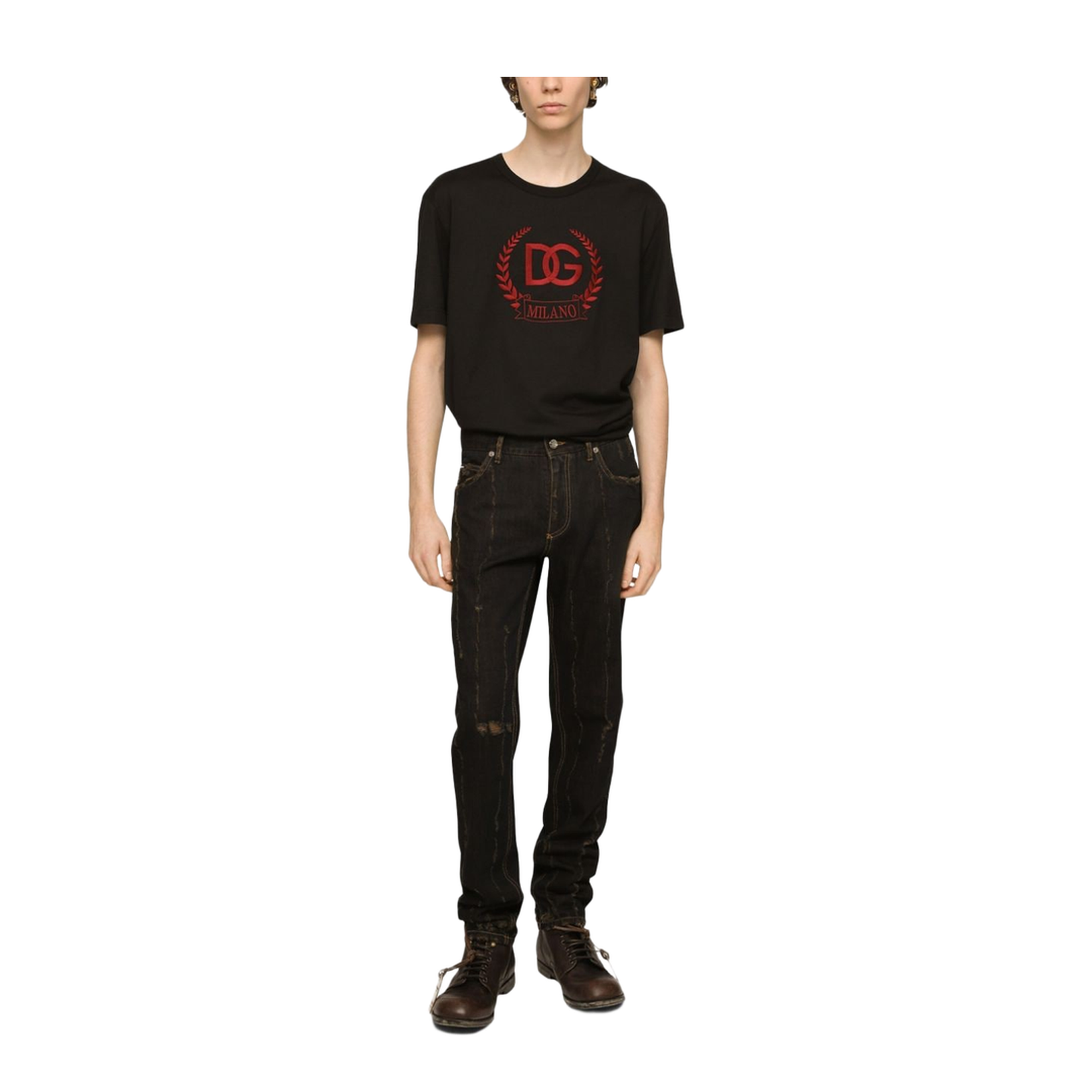 Cotton Jersey T-Shirt with DG Logo