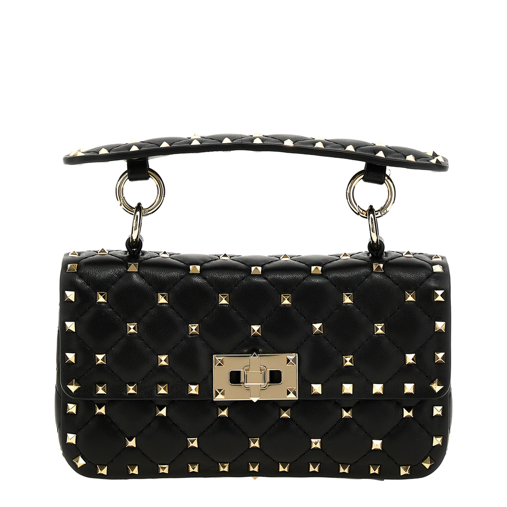 Rockstud Spike Nappa Leather Handbag