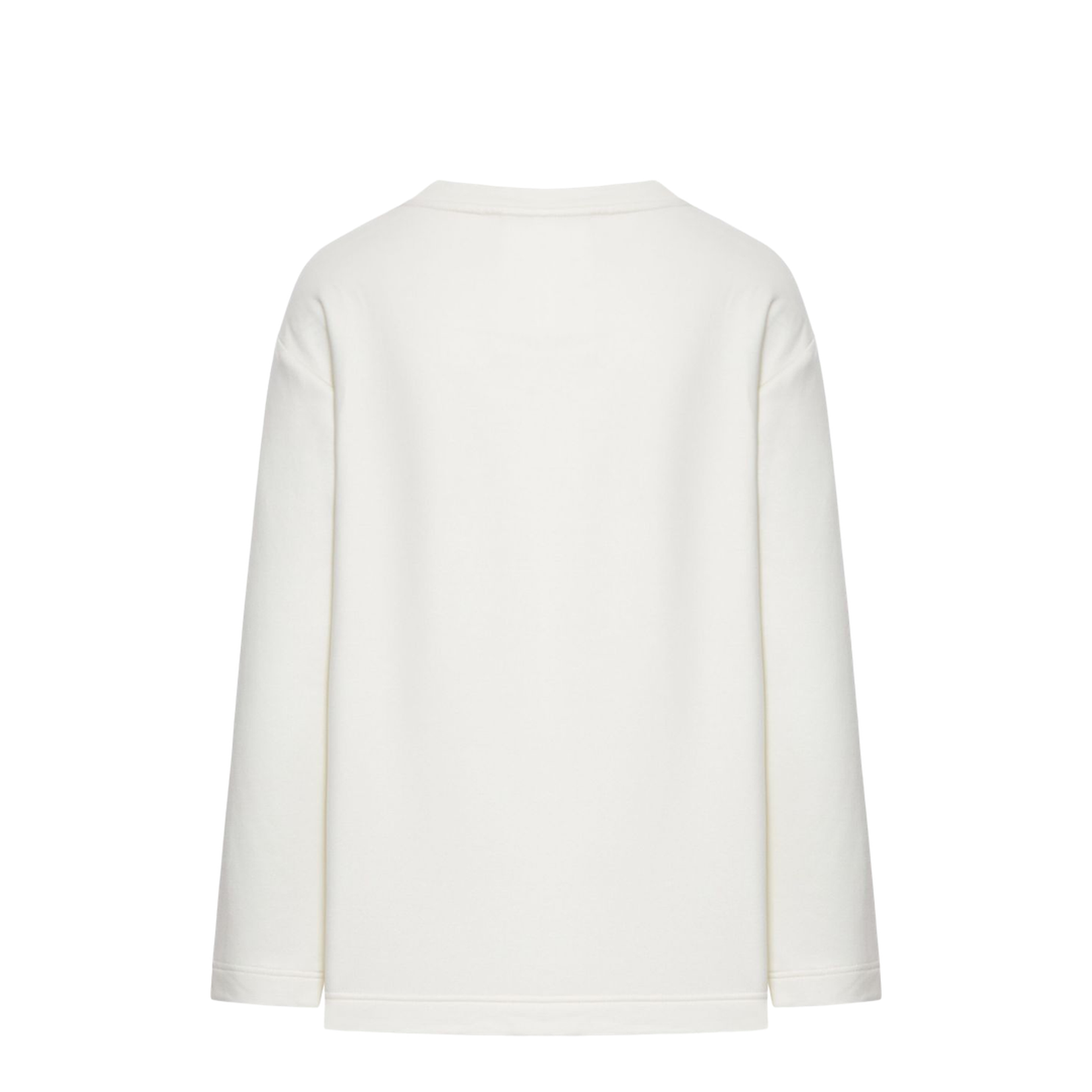 Pure Crewneck Cotton Sweatshirt In White