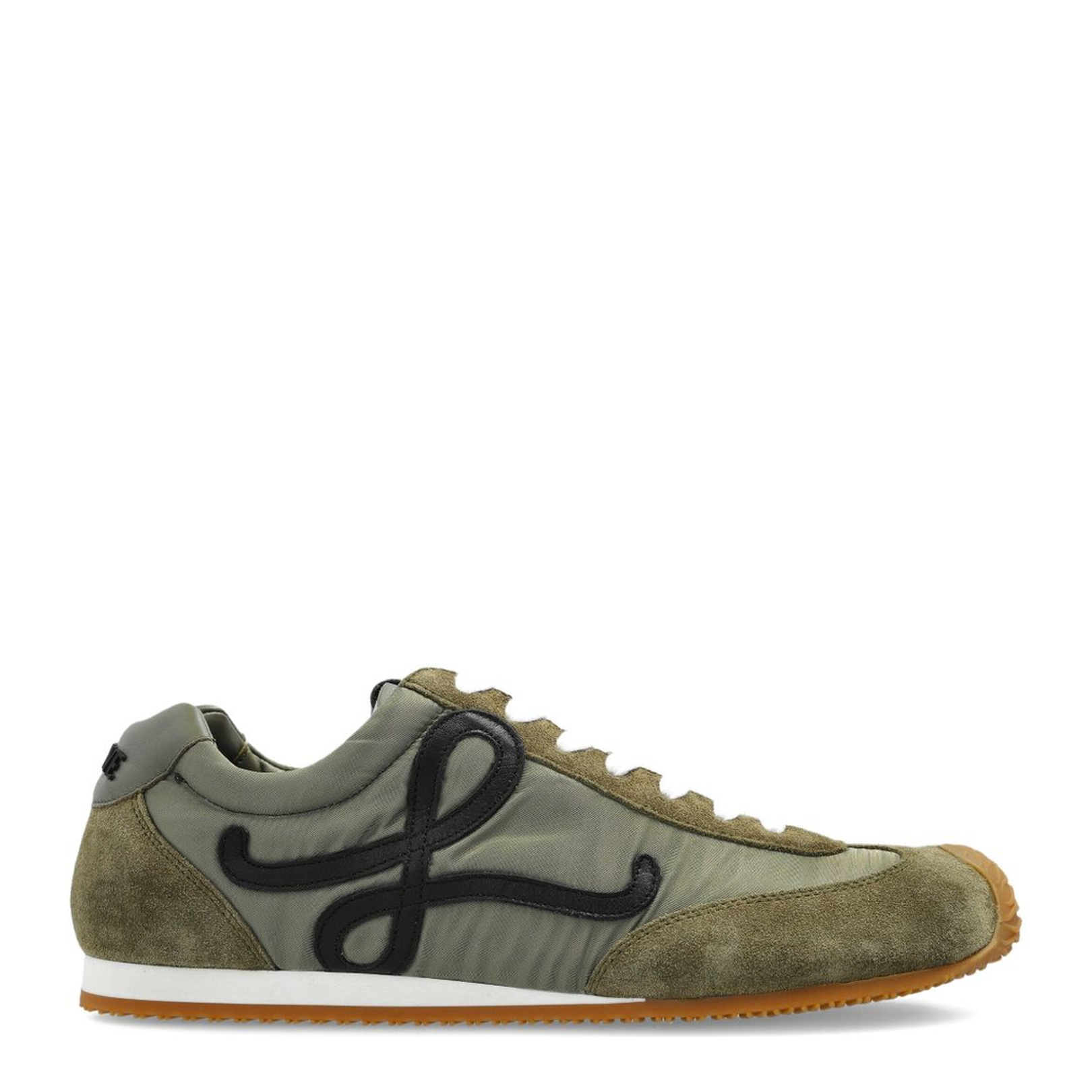 Ballet Runner 2.0 in Nylon and Calfskin Green