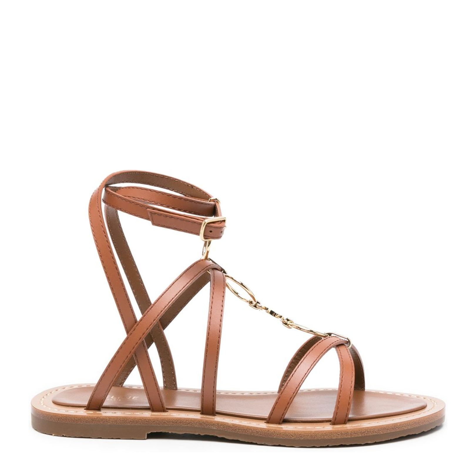 Lympia Sandals with Decorative Straps in Brown