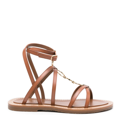 Lympia Sandals with Decorative Straps in Brown