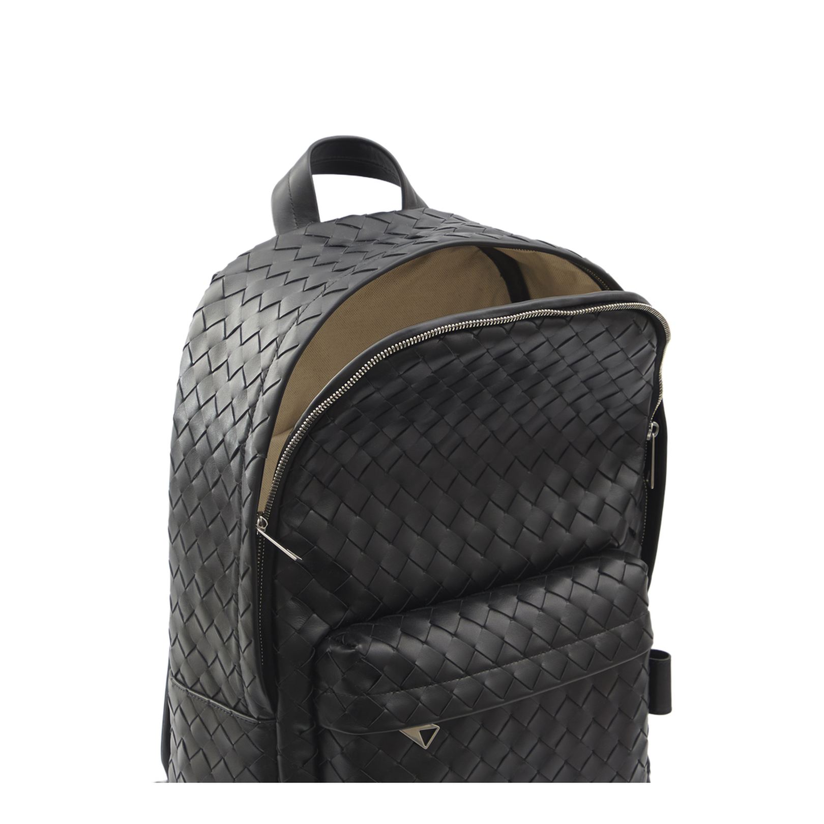 Intrecciato small Leather Backpack - Black