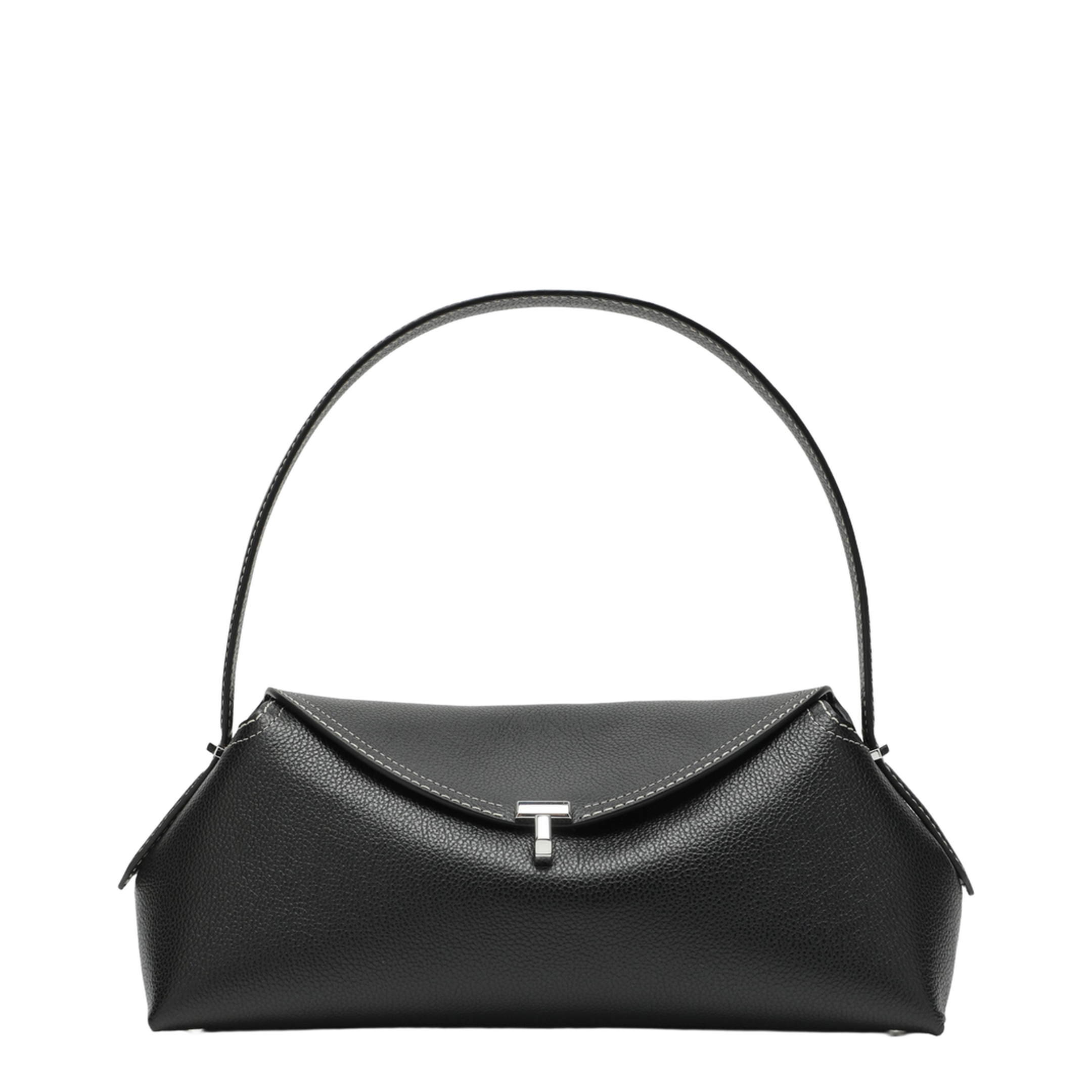 MAYFEYR - Toteme - T-Lock Bag In Black Grained Leather - 261-WAL0127LE0030001