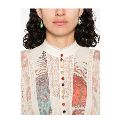 Rhiannon Printed Cotton Mini Dress