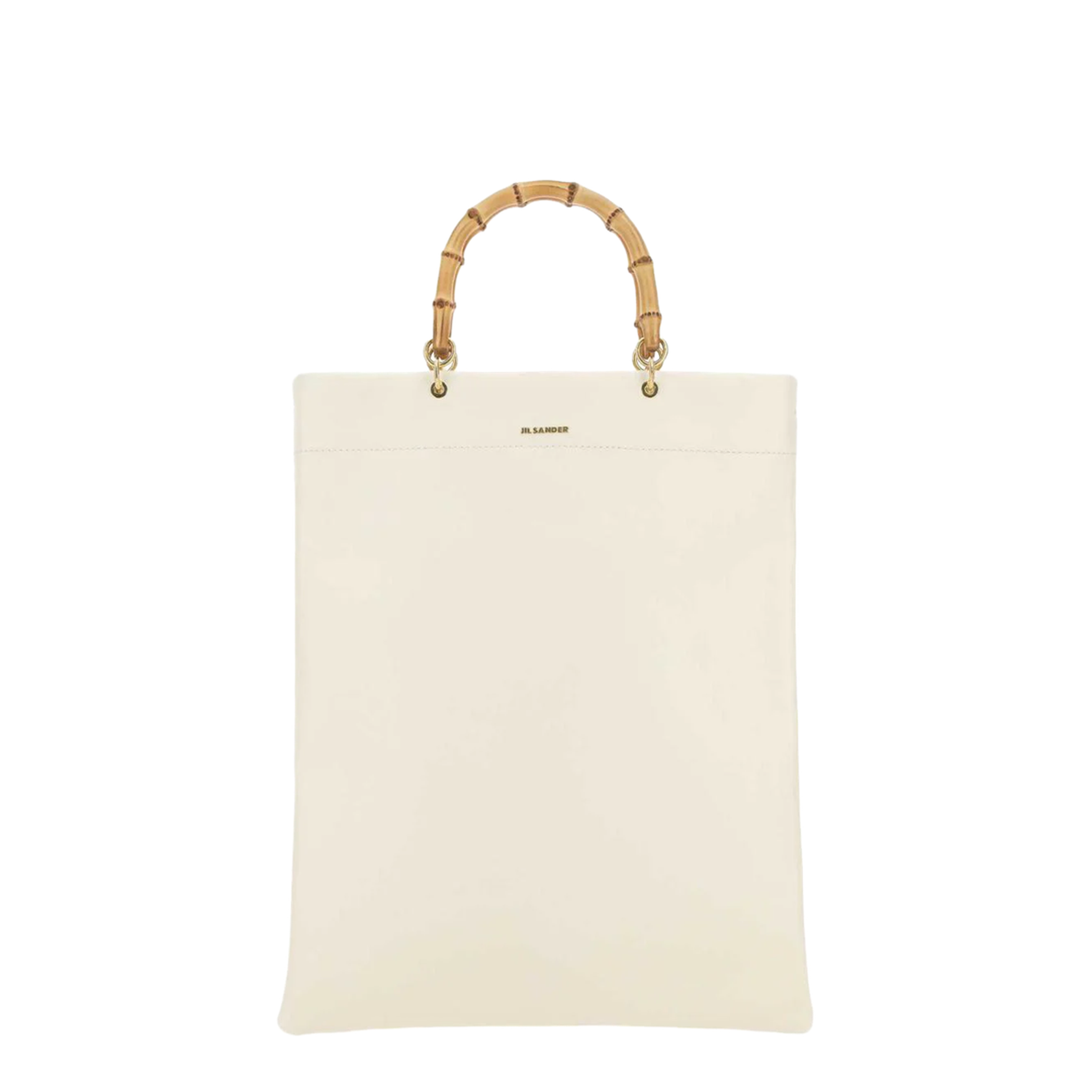 Ivory Leather Medium Shopping Bag