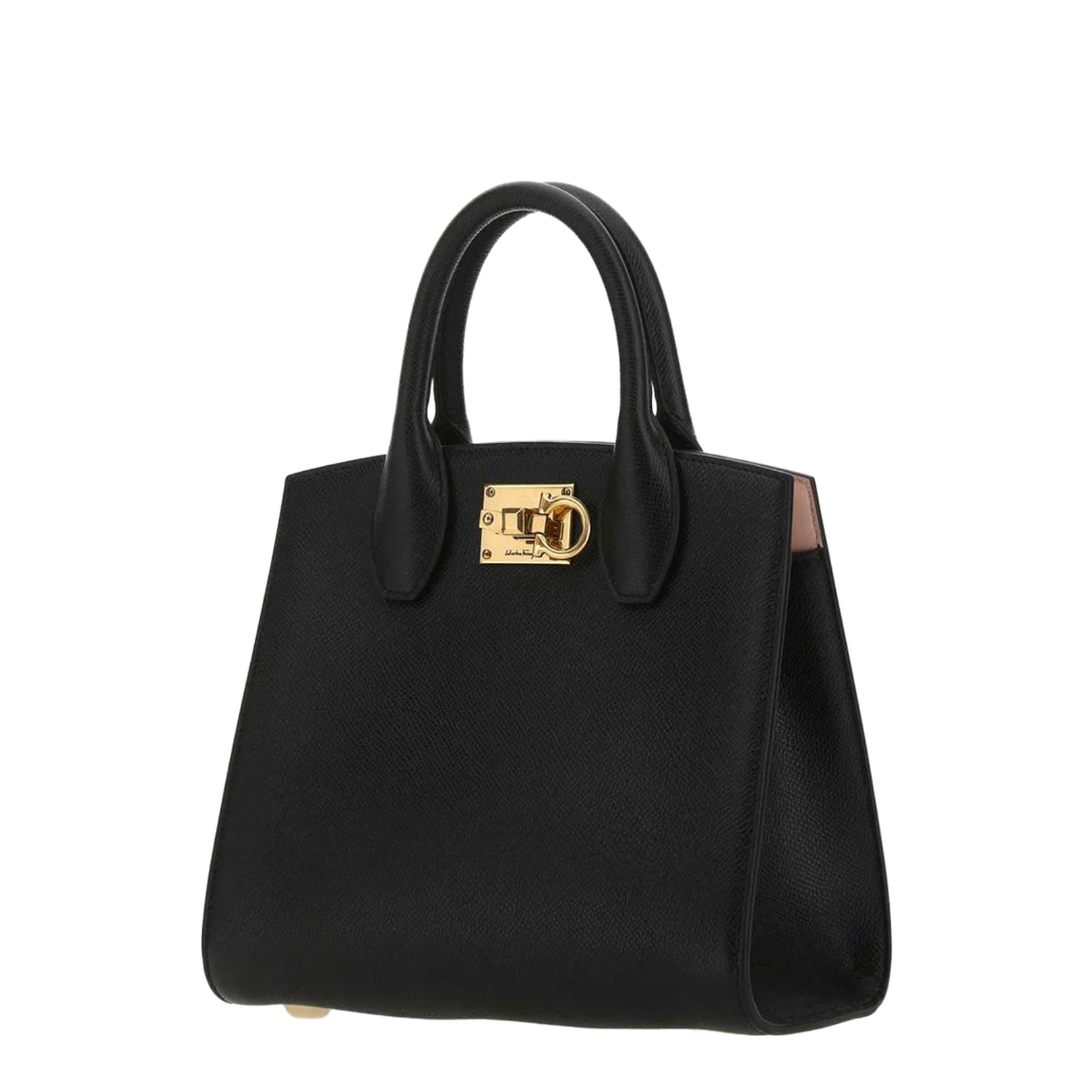 Black Leather The Studio Handbag