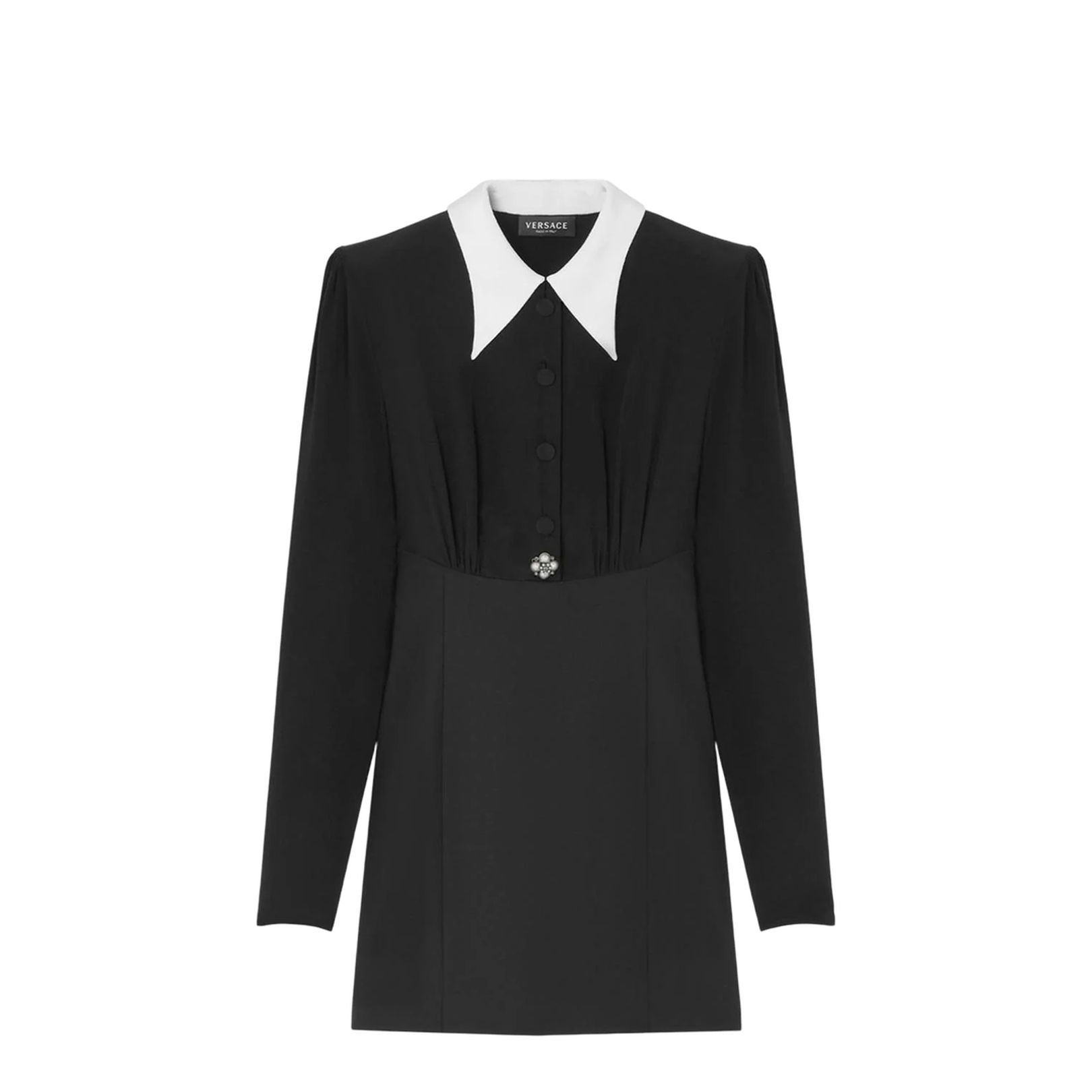 Minidress Black with White Collar