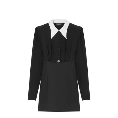 Minidress Black with White Collar