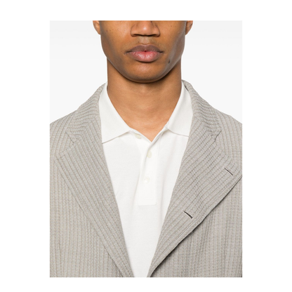 Wool Single-Breasted Blazer Jacket