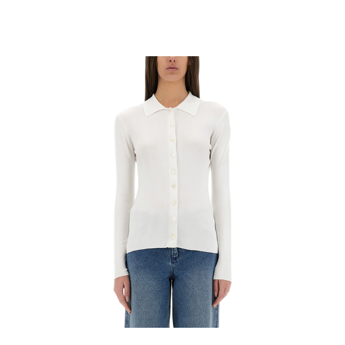 MAYFEYR - MICHAEL BY MICHAEL KORS - Ribbed Cardigan - MR56135GW2117OPTICWHITE