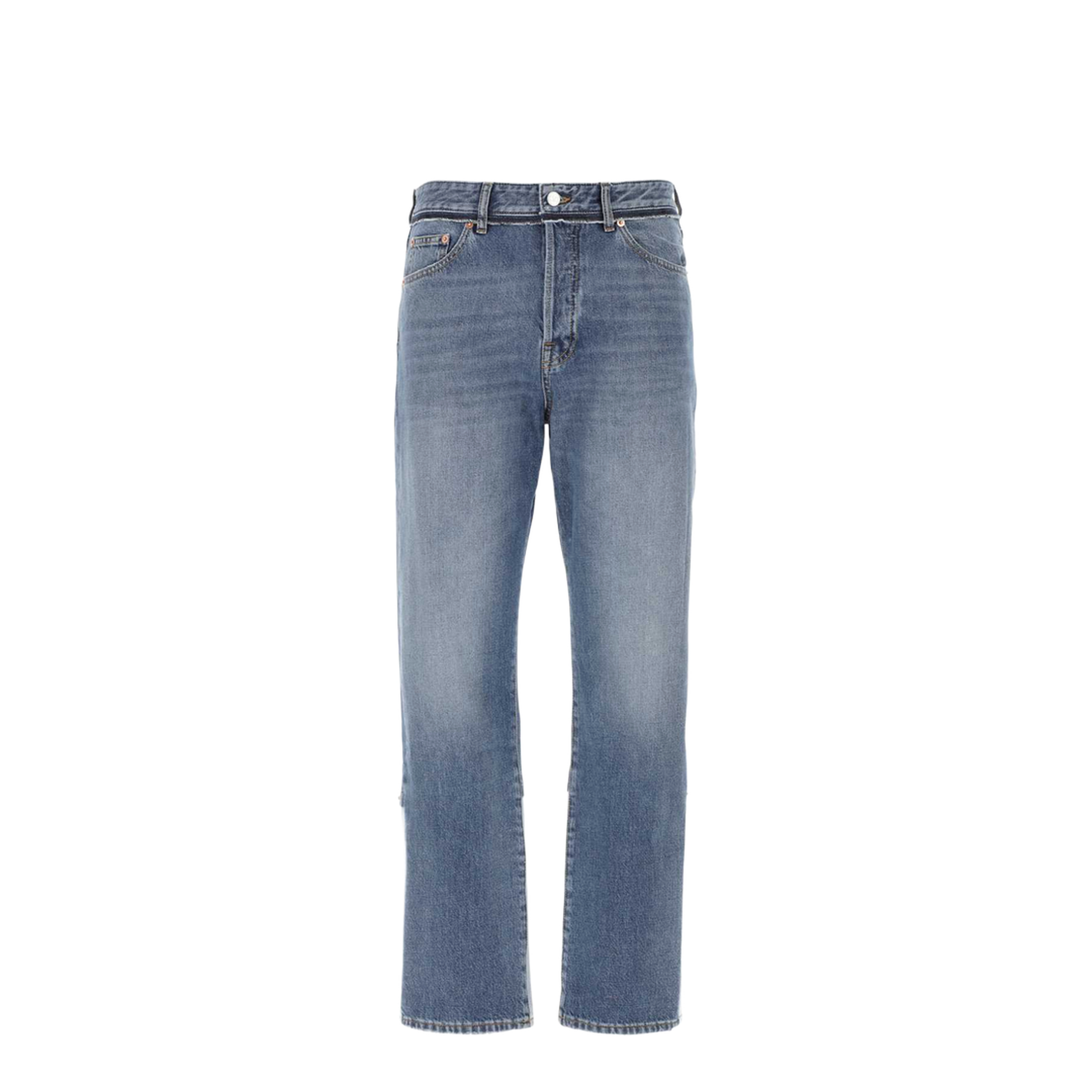 Wide-leg Jeans with Contrast Back