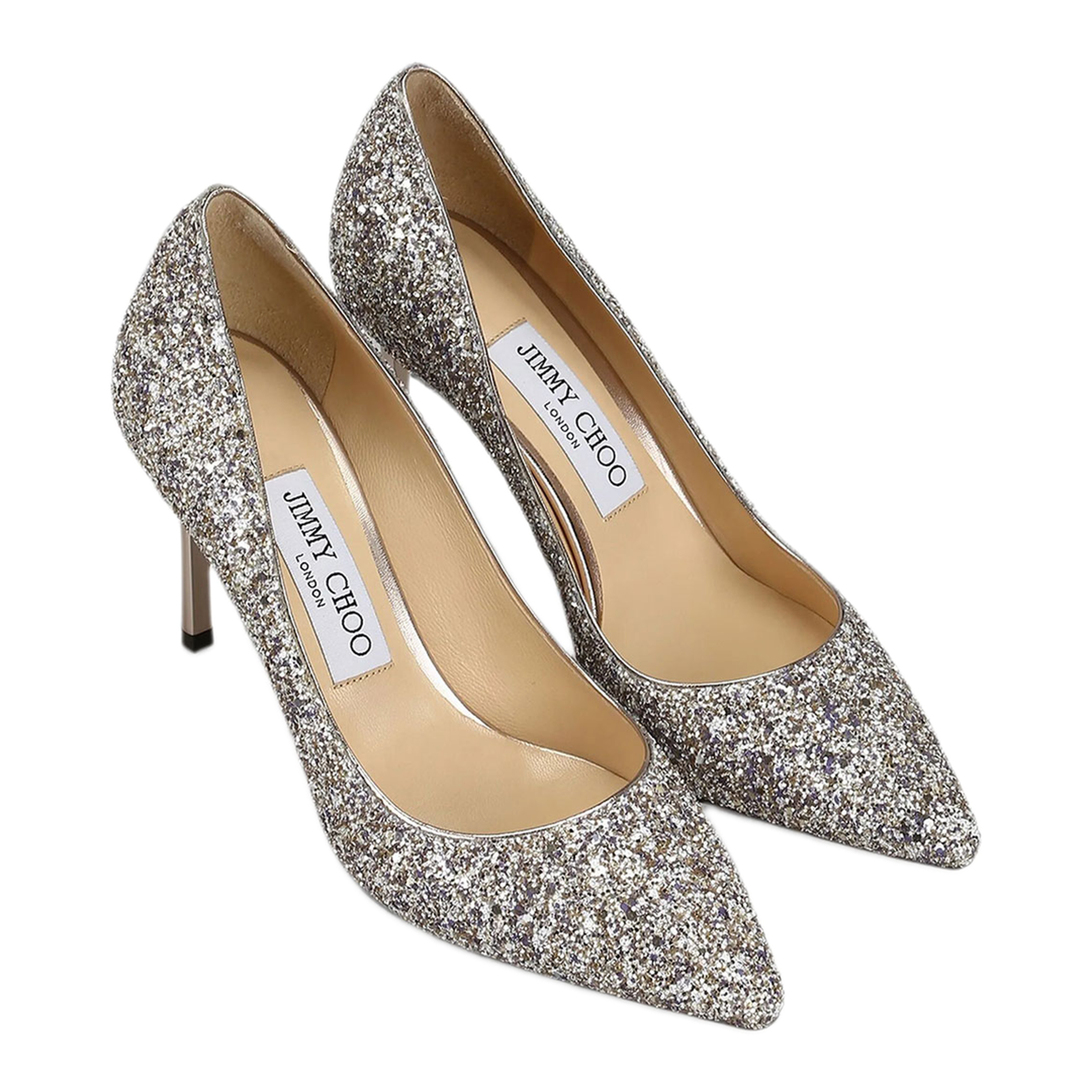 MAYFEYR - Jimmy Choo - Glitter Fabric Pointy Toe Pumps - ROMY85DXB