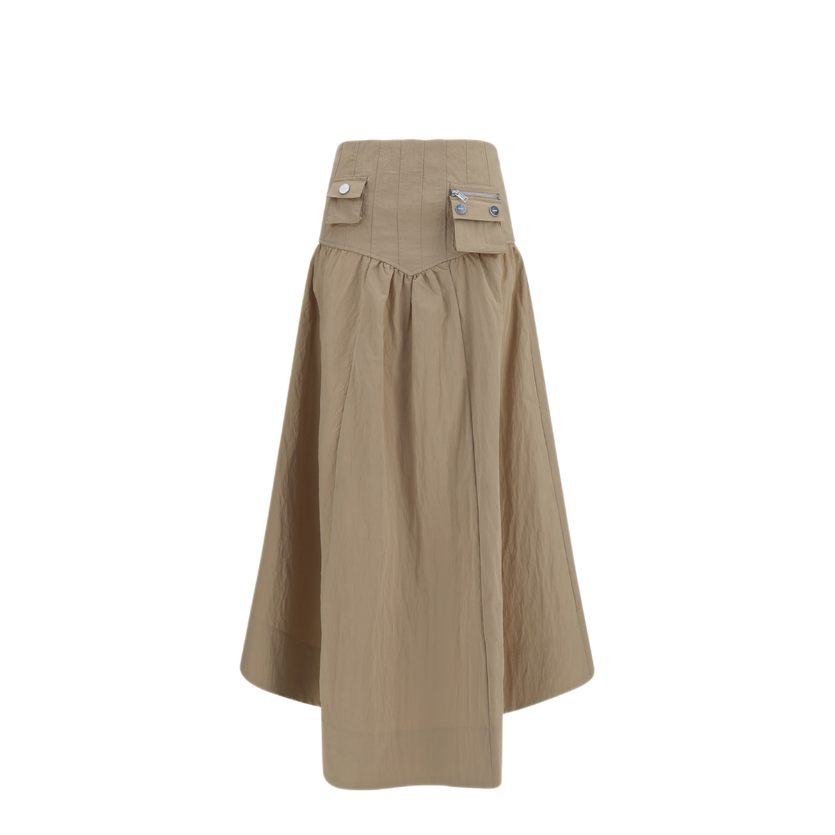 MAYFEYR - Ganni - Corset Detail And Ruched Midi Skirt - A1090274ZZR