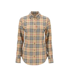 Burberry lapwing button-down shirt with vintage check pattern