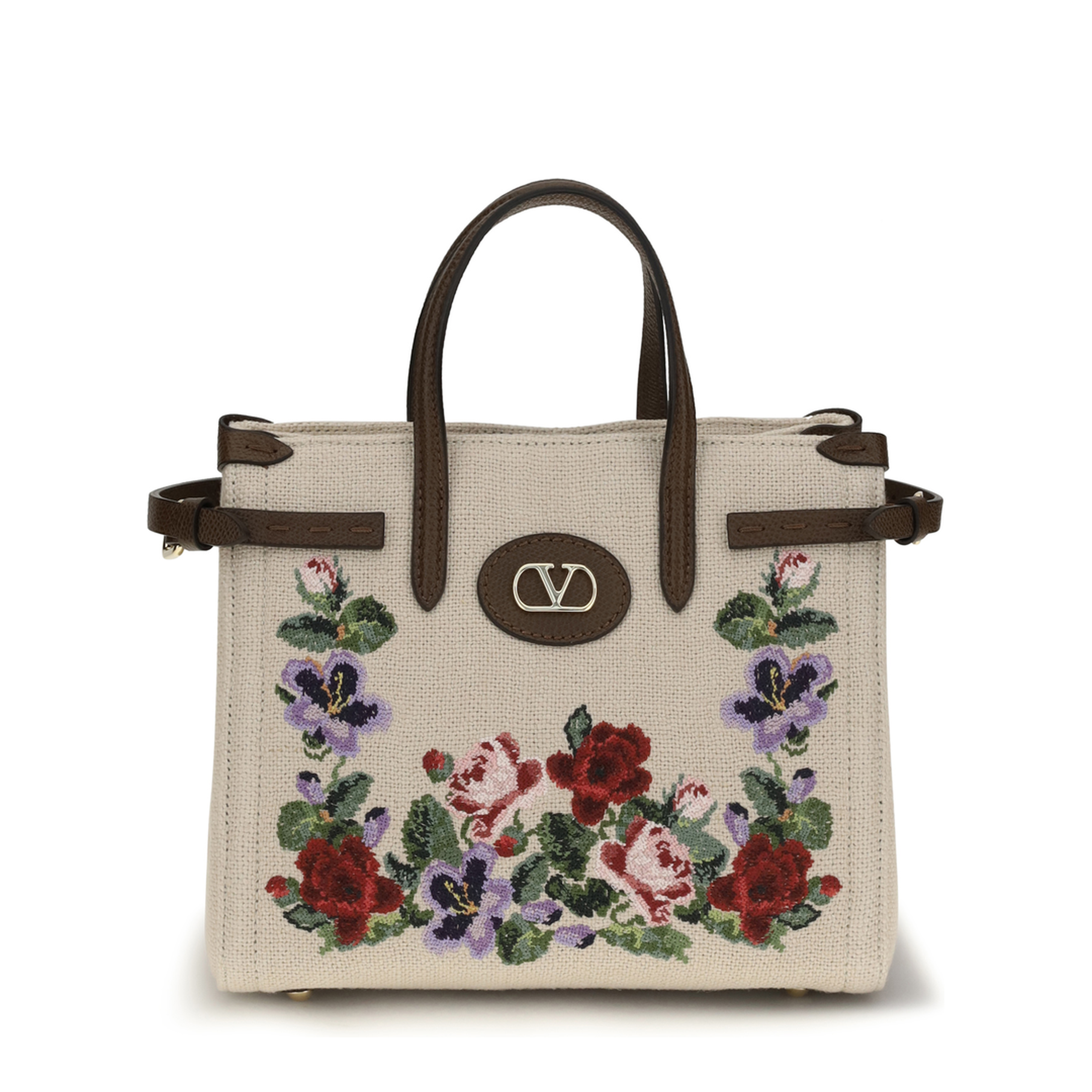 Valentino Antibes Mini Handbag in Embroidered Linen – MAYFEYR
