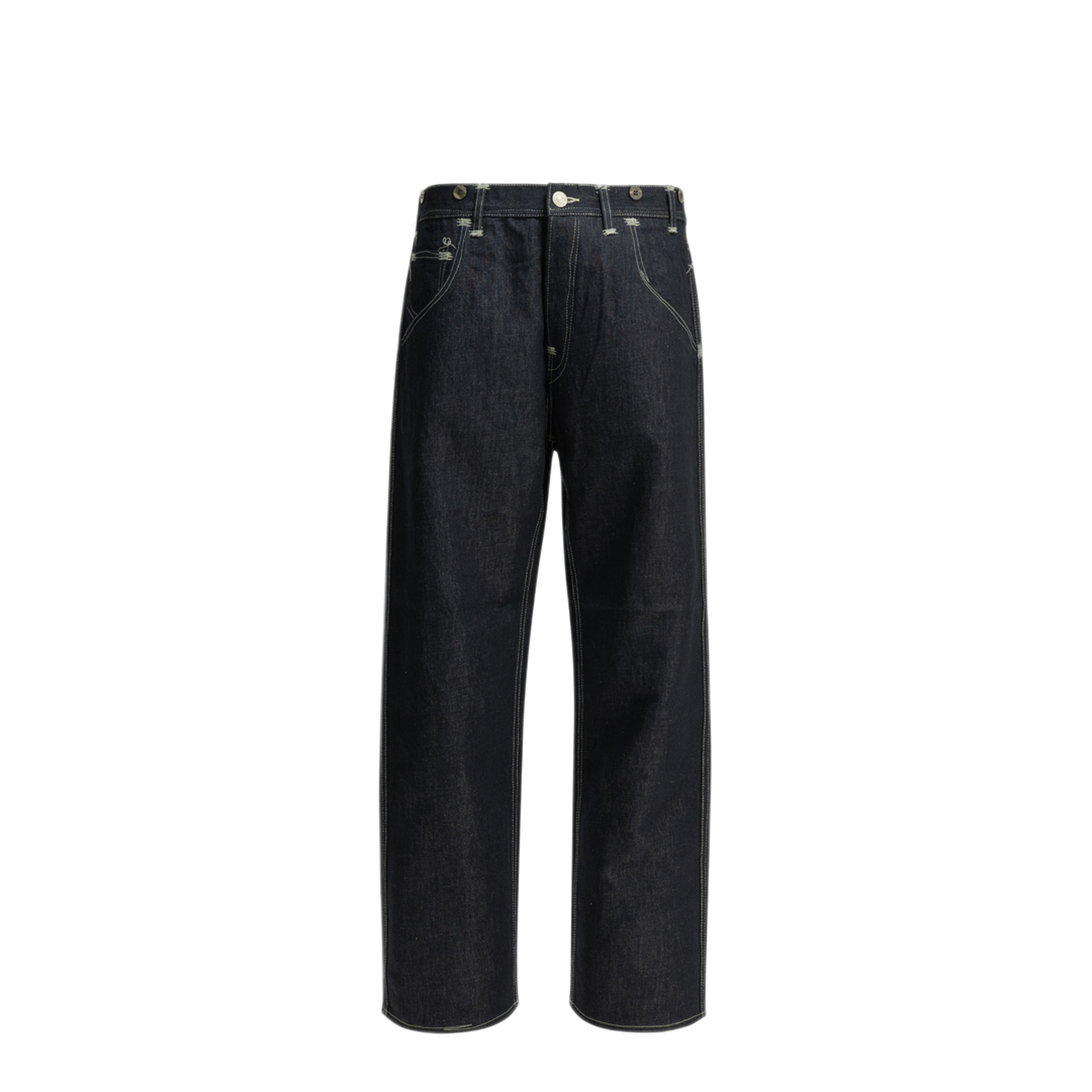 MAYFEYR -  - 5 Pocket Workwear Wide Leg Jeans - WQP210S261INDIGO