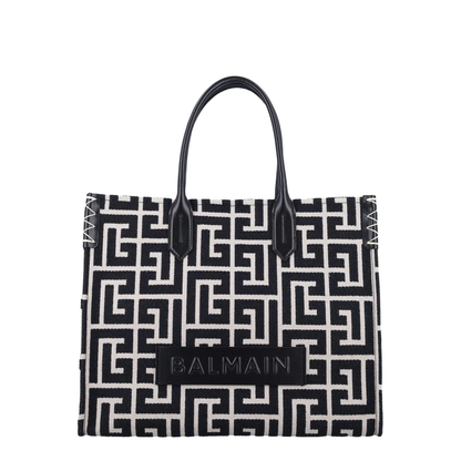 B-Army 42 Monogram Jacquard and Leather Tote Bag