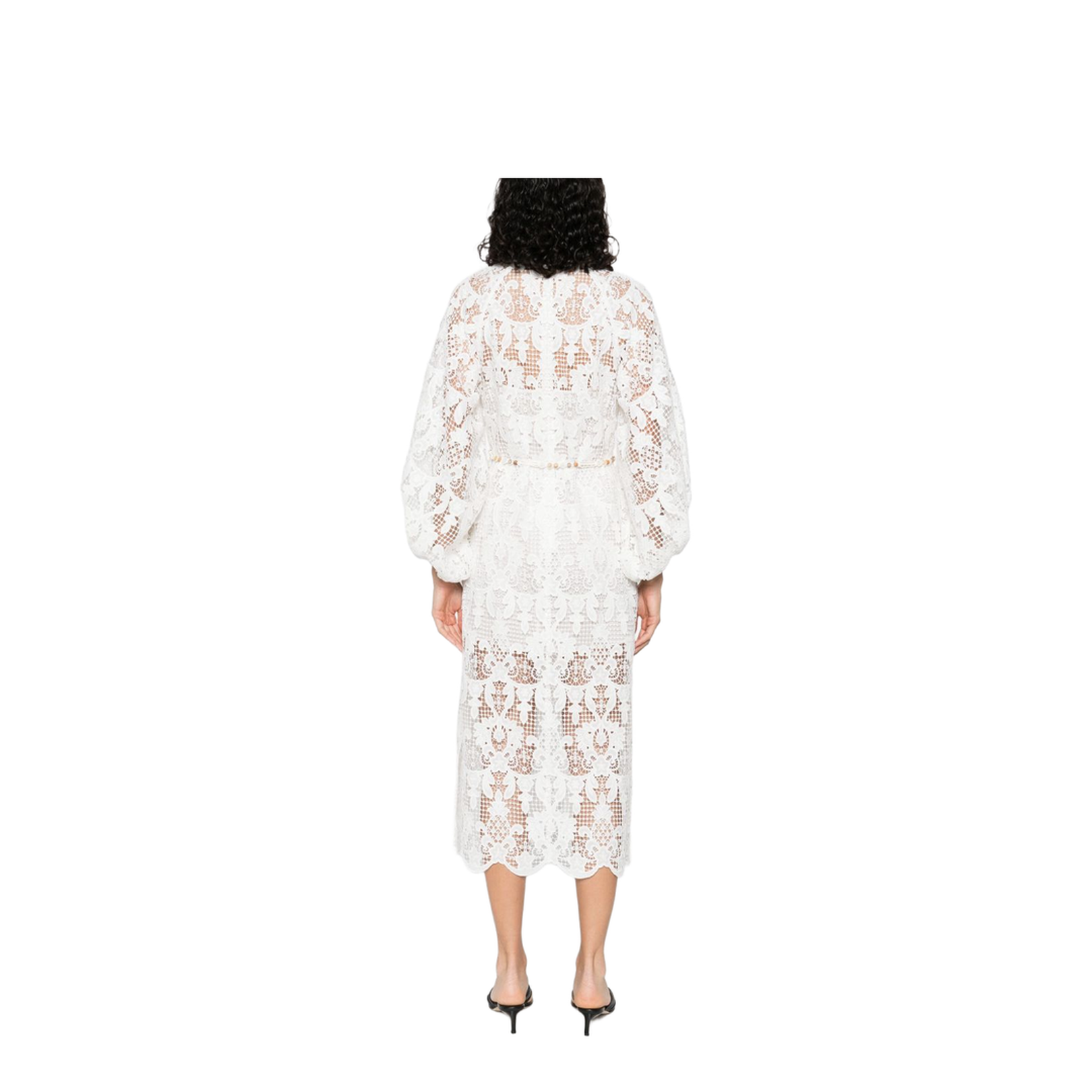 Coco Lace Midi Dress in White