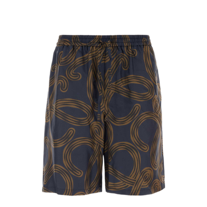 MAYFEYR - Loewe - Printed Silk Bermuda Shorts - H616Y1AX30NAVYBROWN