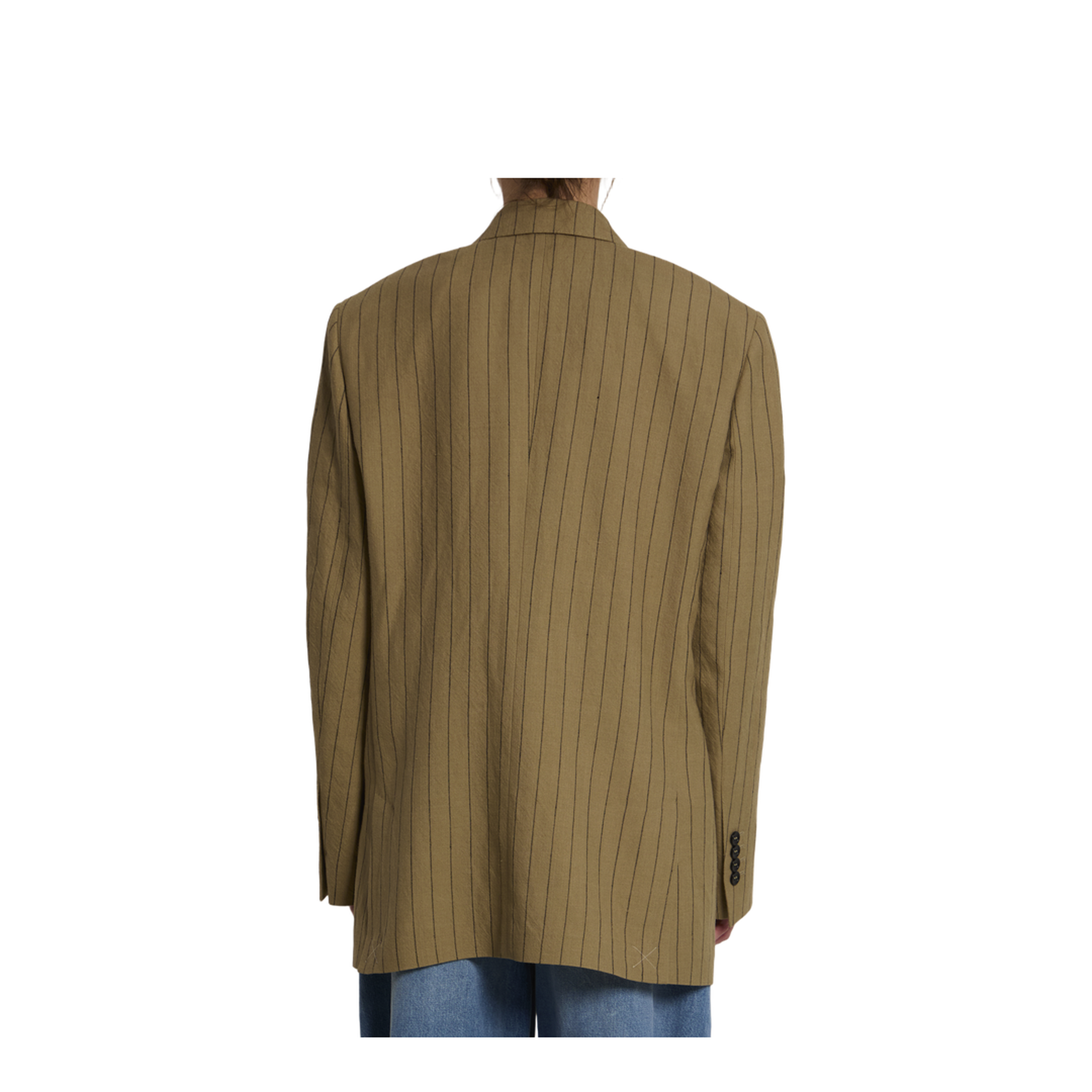 Double-breasted linen jacket