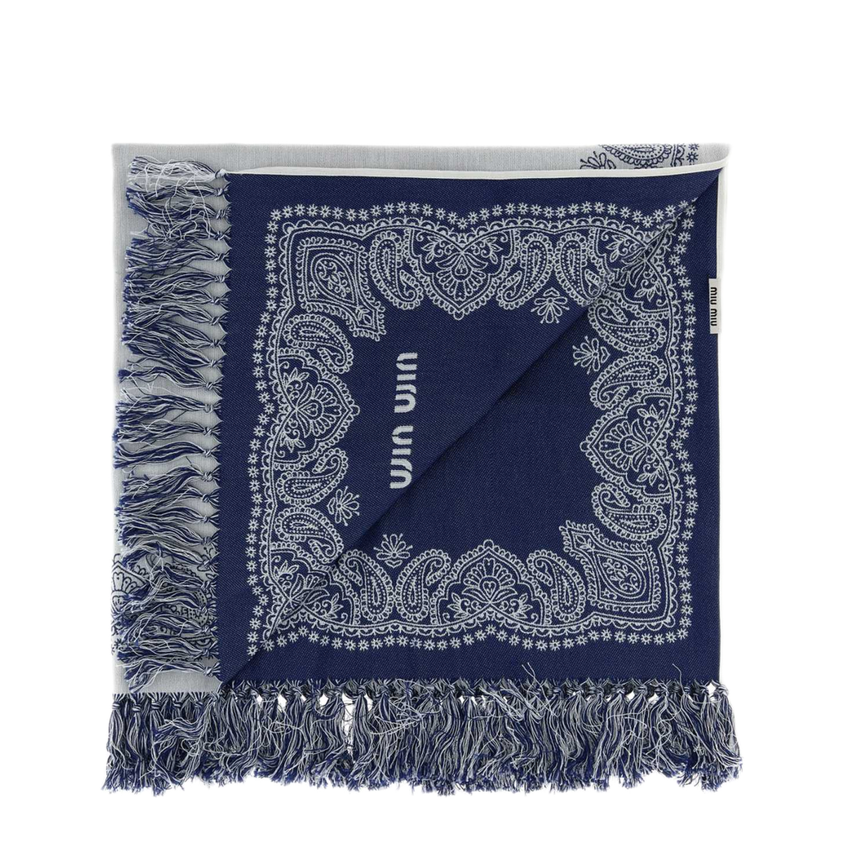 MAYFEYR - Miu Miu - White Cotton Beach Towel - 5XD0712IEMF0UB0