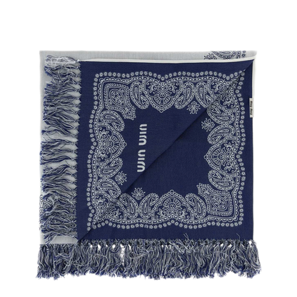 MAYFEYR - Miu Miu - White Cotton Beach Towel - 5XD0712IEMF0UB0