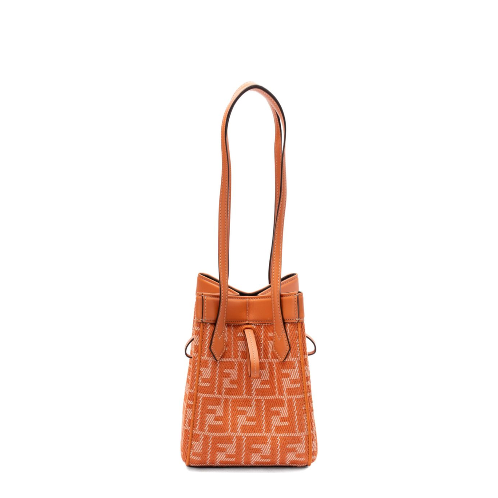 Origami Mini Denim Bucket Bags - Orange