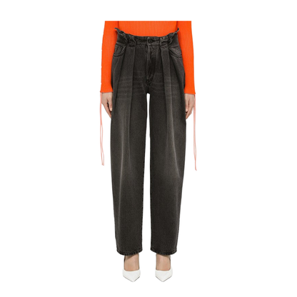 Black Washed Balloon Jeans