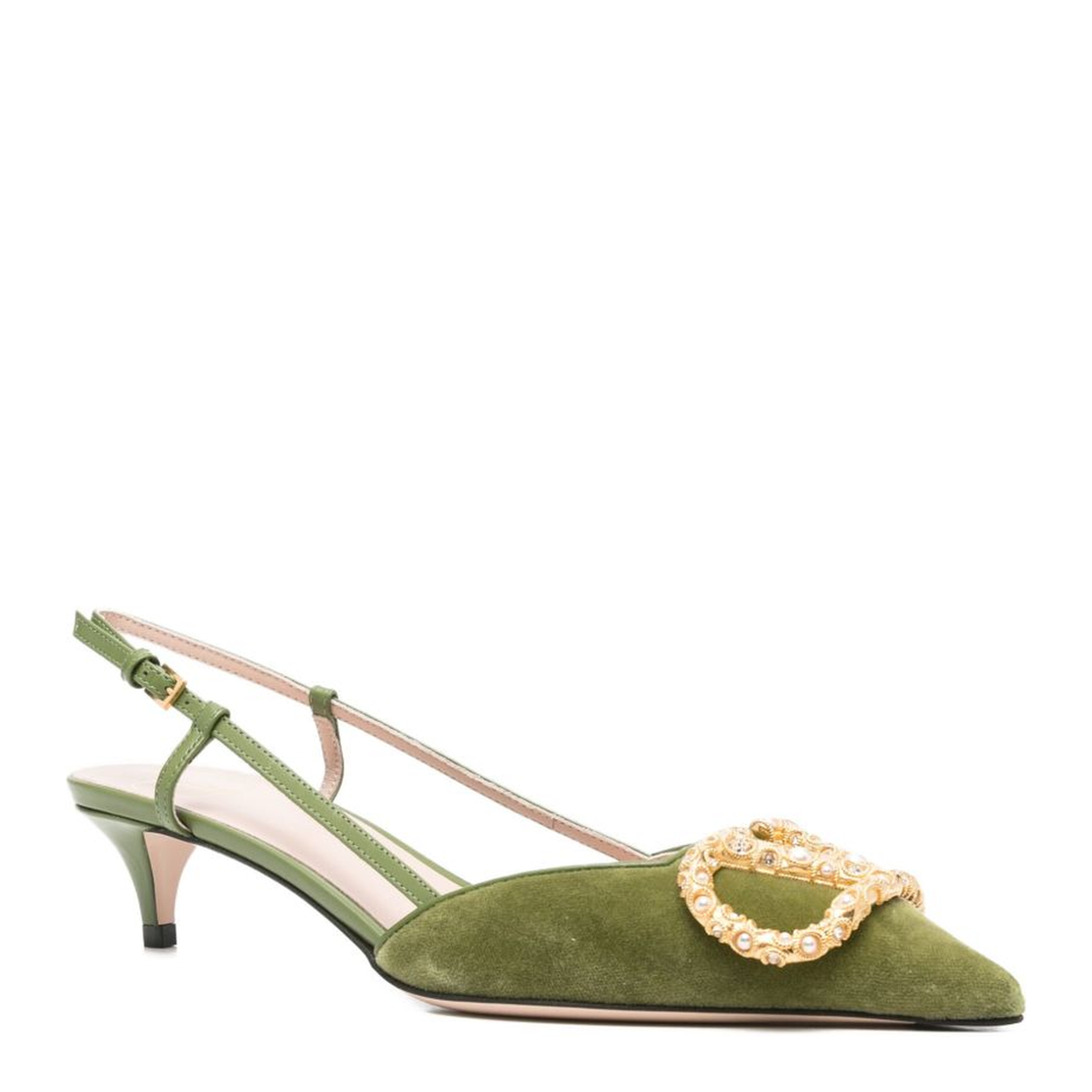 Slingback Strap Kitten Heel Pumps