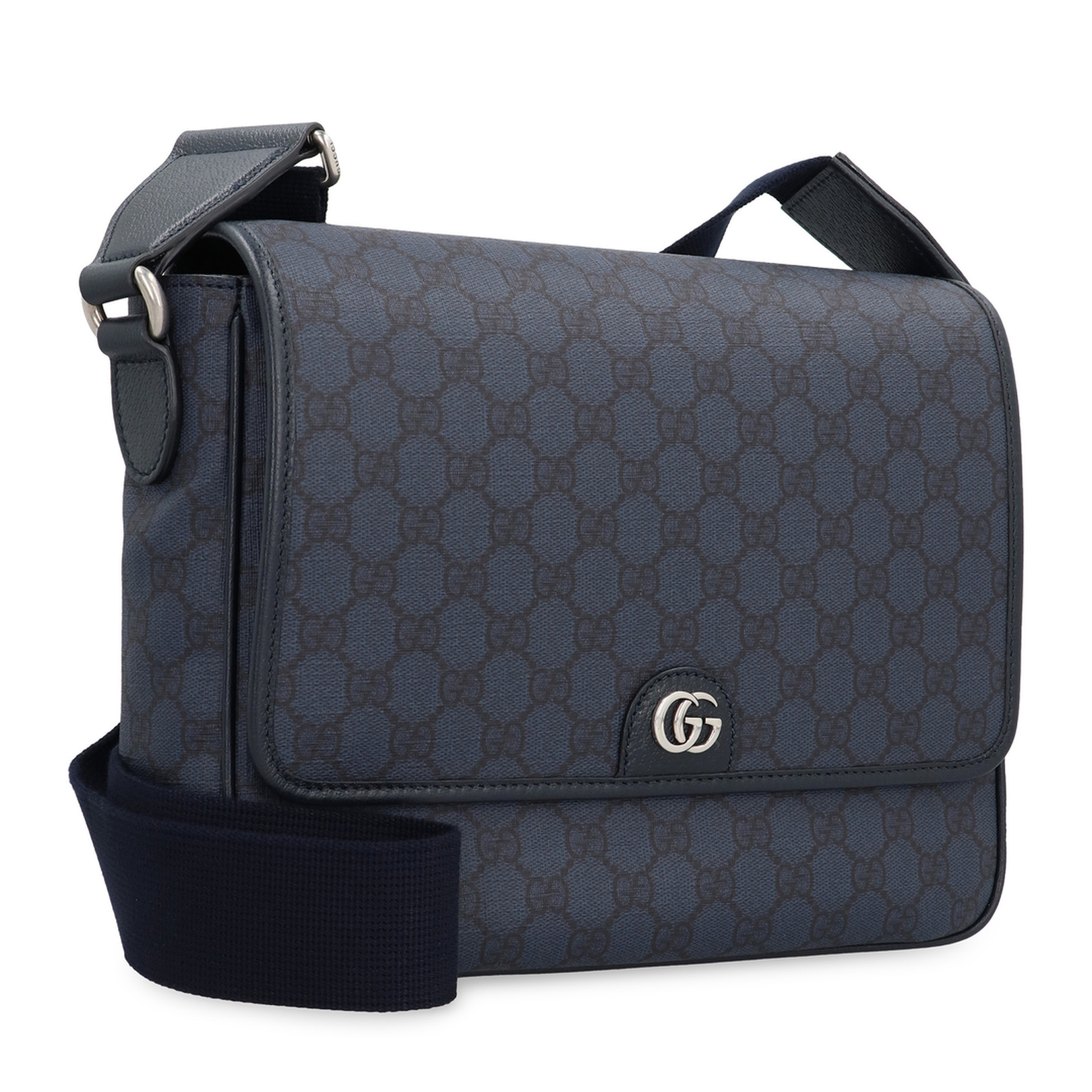 Ophidia Medium Canvas Messenger Bag - Navy Blue