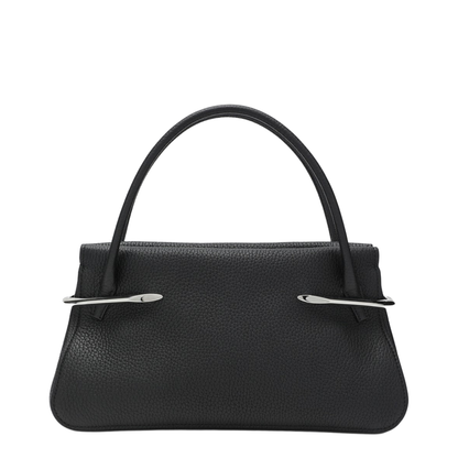 Pinch Medium Calfskin Top-Handle Bag - Black