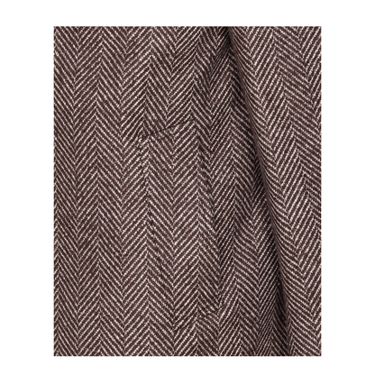 Beige Coat with Frontal Logo Buttons Closure